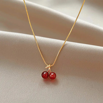 Collana Ciliegia Rosso Vino