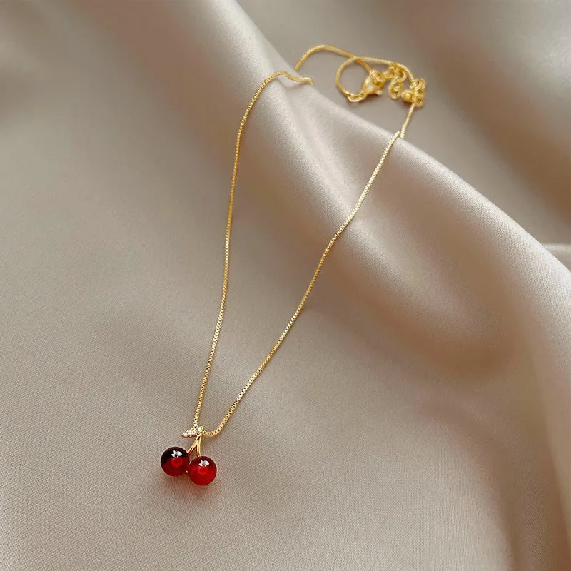 Collana Ciliegia Rosso Vino