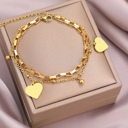 Bracciale con Pendenti a Cuore