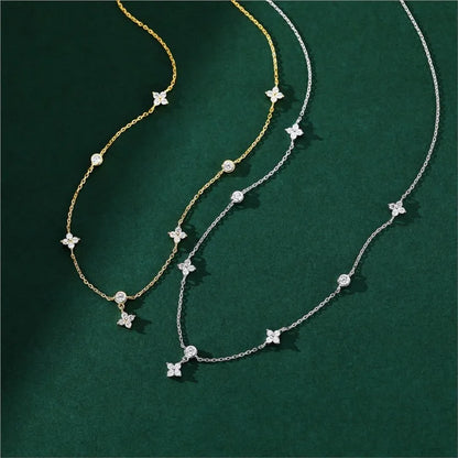 Collana a Catena con Fiore a Quattro Foglie